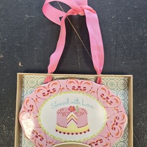 Pink Cake Party Hanging Sign